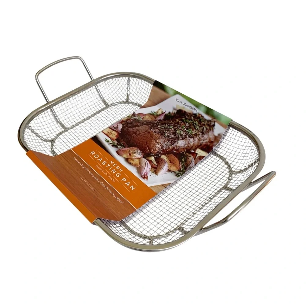 Williams Sonoma Stainless Steel Mesh Roasting Pan With Handles (Gas Grilling)